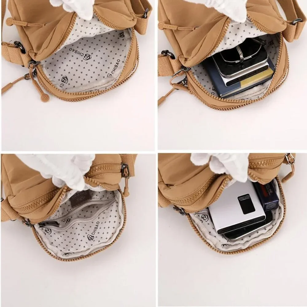 Nylon Crossbody Bag Women Waterproof Lightweight Shoulder Purse Organization